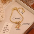 Bracciale con ciondoli in rame placcato oro 18K con cassetta dei medicinali e cuore - Stile Kit Medico e Stetoscopio (4# Cassetta Medica)
