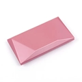Joyero rosa mate con tapa geométrica facetada y diseño rectangular moderno - Faceta Geométrica / Forma de Rombo-Rosa