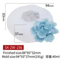 Blue rose silicone mold for DIY flower scented candles and handmade soap making - Rose ZW-156