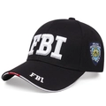 Casquette de baseball tactique noire avec broderie FBI et insigne NYPD sur le côté - Réglable / Noir