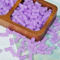 Bulk purple bamboo-shaped glass tube beads for DIY bracelet jewelry making projects - Purple (J15#)