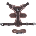Set pettorina per gatti marrone scuro in mesh traspirante con guinzaglio coordinato - S / Caffè Classico
