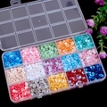Scatola portaoggetti a 15 scomparti con paillettes multicolore per ricamo e fai da te - 5mm (5g Per Scomparto) / Scatola 13