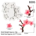 Silicone cherry blossom branch mold for fondant cake decorating and resin DIY crafts - 1# Cherry Blossom Branch / Gray