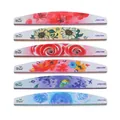Lot de 6 limes à ongles double face grain 100/180 avec motifs floraux colorés - Ensemble de Fleurs