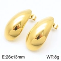 Pendientes de gota dorados pulidos en acero inoxidable de 26x13mm para mujer - Dorado
