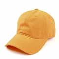 Dettaglio del cappellino da baseball arancione in cotone con cuciture e corona a 6 pannelli - Regolabile / Giallo Zenzero