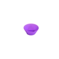 Reusable purple silicone muffin cup with ribbed round design for baking cupcakes - Small / Purple