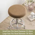 Brown waffle texture round stool cover for 25-36cm diameter seat protection - Light Coffee