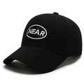 Berretto da baseball nero classico con toppa ricamata NEAR per protezione solare casual - Regolabile / Nero