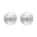 Pendientes redondos de acero inoxidable plateado con brillantes circonitas incrustadas - Pendientes de Botón de Circonita Redonda (MS-609) / Color Acero