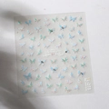 Holographic light blue butterfly nail art stickers with iridescent finish model TL-273 - TL-273 Butterfly Gradient Blue (TL-273)