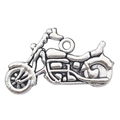 Silver alloy motorcycle pendant for DIY jewelry and keychain accessories - Motorcycle