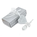 Rosa Stelo Argento Con Scatola Argento / Trasparente