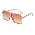 Gafas de sol cuadradas grandes para niños en champán transparente con lentes degradados - Montura Té Lente Té