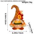 Harvest gnome doll with sunflower hat and orange plaid body for fall decoration - X2-53 Glowing Short Leg Female