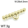 Gold stainless steel skull pattern toggle clasp connector for DIY jewelry 29x4.5mm - Gold Skull Design (KLJ6844-Z)