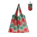 Foldable polyester shopping bag with vibrant floral pattern and compact storage pouch - 16kg / 38*58cm / Abstract Colors (XC-65)