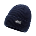 Gorro de punto azul marino para hombre con etiqueta FUMY para calor invernal y exterior - Talla única / Azul marino