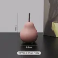 Adorno de pera en cerámica rosa mate, estilo nórdico minimalista, altura 11cm - Pera pequeña (Rosa)