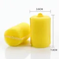 Heldergele spons haarrollers met plastic clips voor haarkrullen, diameter van 3,6 cm - 6 Stuks/Pak / Sponsstijl / 3,6 cm