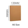 Brown A6 kraft paper ring binder notebook cover with dimensions 185mm x 135mm - A6 Kraft Paper Shell (6-Hole)