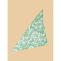 Mint green floral pattern triangle pet scarf dog bandana with delicate flower print - L / Pattern 40/Mint Green Fresh Floral