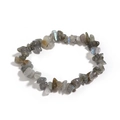 Handmade bracelet with irregular grey labradorite stones featuring blue iridescent flashes - Flash Stone (Labradorite)