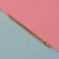 Macro detail of golden stainless steel extender chain with water drop charm on pastel background - Gold With Water Drop Extension Chain 5cm