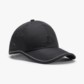 Quick-dry black baseball cap with mountain embroidery and laser-cut side vents - Adjustable / Black