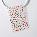 Mini series red cherry nail art sticker S-032 with green leaves on transparent backing - Red Cherry (S-032)