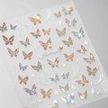 Autocollants à ongles papillon holographiques avec des étoiles et reflets féeriques - Style Papillon Aurora Irise (M-250)