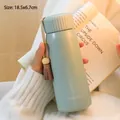 Mini light green insulated water bottle with ThinkDifferent logo and stylish tassel - Tassel Light Green-400ml