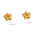 Polished stainless steel star charms in 18.6mm and 13.2mm sizes for DIY jewelry making - 13.2mm Small Star (3.5mm Hole) / Gold