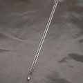 Bracciale a catena cubana d'argento minimalista per uomo e donna su tessuto - Acciaio 8mm