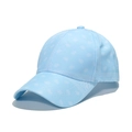 Detail of light blue paisley print on twill cotton baseball cap with curved brim - 56-60cm Adjustable / Sky Blue