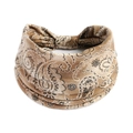 Böhmisches Paisley Yoga-Stirnband in Braun-Khaki aus elastischer Baumwolle Damen - Braun Paisleymuster(#113)