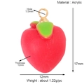 Detailed specs of acrylic strawberry charm with 1.5mm hole and 17mm height - Strawberry