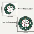 Size chart for Christmas window stickers showing product and finished dimensions - Christmas Figures Collection (JDT-C81)