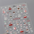 Pegatinas 5D de uñas navideñas con relieve de Papá Noel y renos, modelo TL-287 - TL-287 Relieve