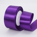 Deep purple satin ribbon 4cm wide for luxury gift wrapping and wedding bouquets - 4cm x 22m / 46# Deep Purple