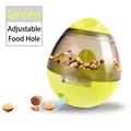 Dispensador de comida verde para mascotas con orificio ajustable y tapa transparente - Verde