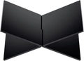 Detailansicht eines schwarzen X-förmigen Acryl-Displayständers mit minimalistischen Platten - Klein Schwarz (11*20cm 4mm Dick)
