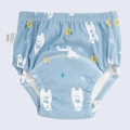 Pañales de aprendizaje azules para bebés con estampado de osos y cintura elástica - Mamá Oso Polar