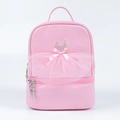 Pink ballet dance backpack for girls featuring sequin dress and tutu mesh detail - Pink Backpack-Sequin Dance Outfit