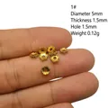 Cuenta espaciadora de metal dorado 5mm con forma de flor para joyería DIY - Forma de Pétalo Dorado (1#)