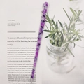 Elegant purple marble acetate hair stick with a stylish twisted design for hair styling - Purple Marble (30#)