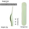 Pale green illuminated ear tweezers set with spare batteries and storage box - Battery Operated Ear Tweezer With Storage Case