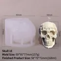 Silicone mold for rose skull candle with precise dimensions and detailed vine patterns - Skull 1E (ZL-143)