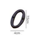 Numero civico zero in ghisa nera con fori di montaggio, misura 7,5cm x 4cm per DIY - Numero in Ghisa-0